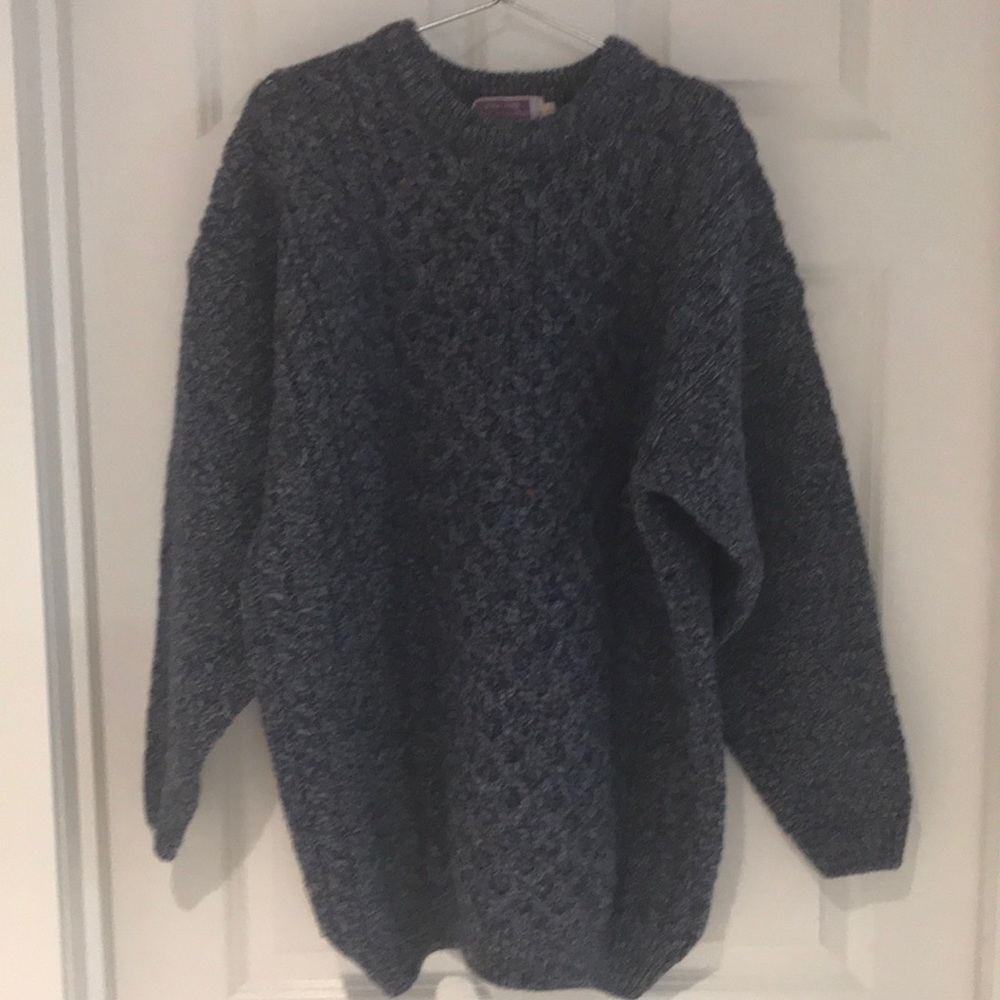 Highland Home Industries Mens Size L Honeycomb Knit Sweater
